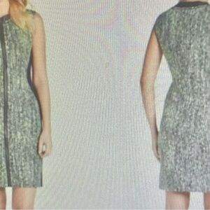 Elie Tahari Black and Gray Mini Dress